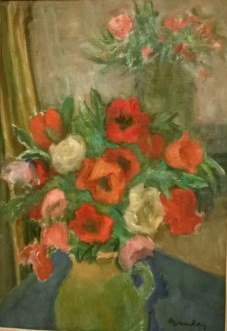 Gráber Margit Tükör előtt 50x40cm olaj vászon 